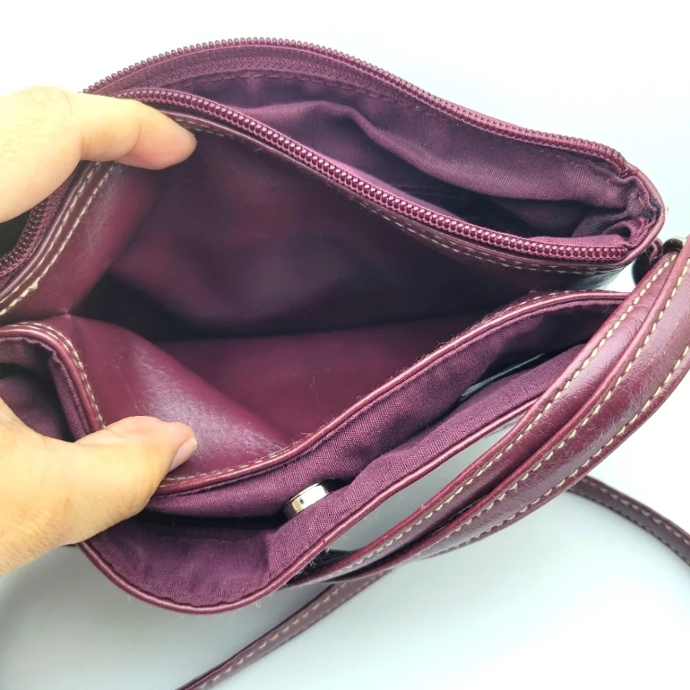 Burgundy Classic Crossbody Bag